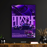 Porsche 911 GT3 RS – Retro Performance Poster